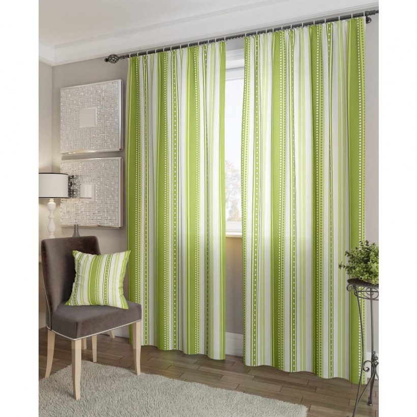 Комплект штор ТОМДОМ Бердинс 260х300см, желтый, зеленый