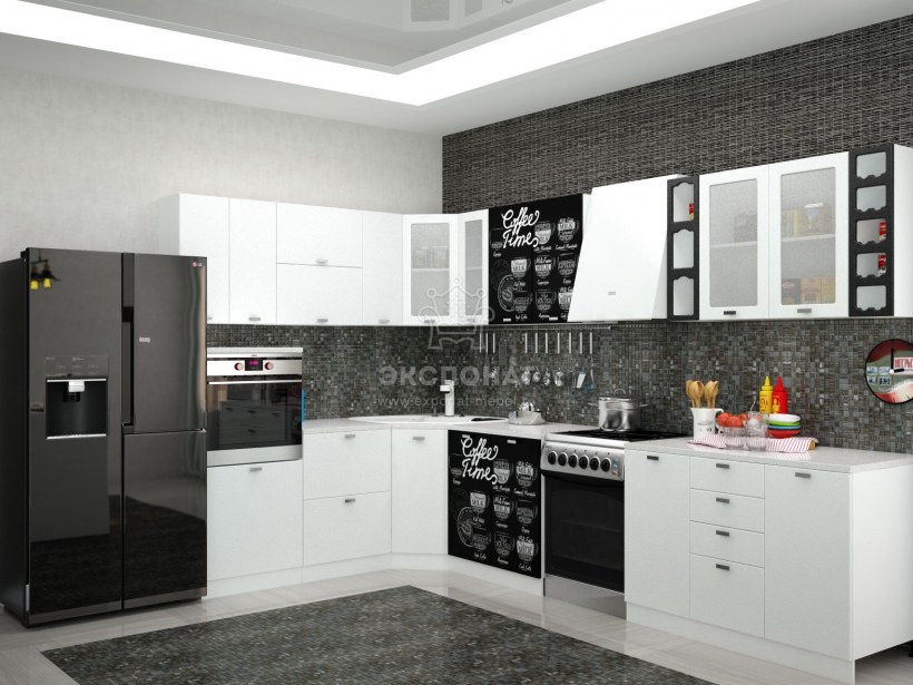 Кухня София белая шагрень