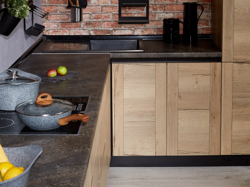 Кухня Сити дуб Галифакс натуральный