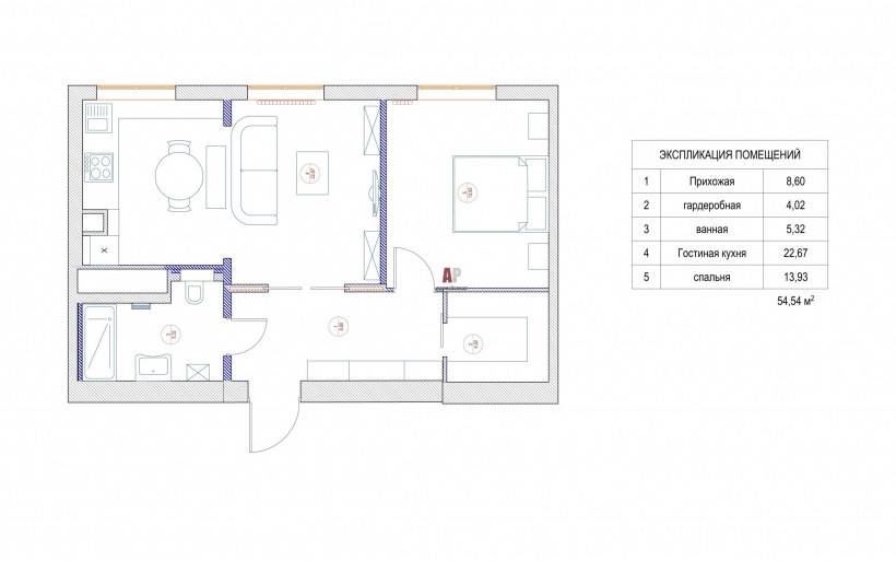 Ii57 планировка трехкомнатной