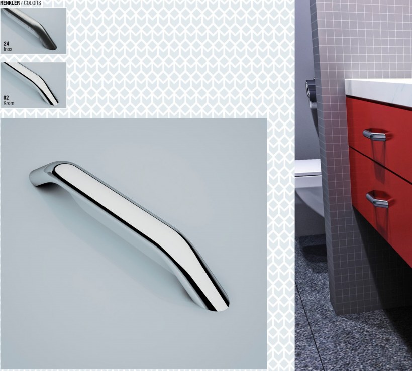 Скоба METAX "LX" -128мм хром+белый