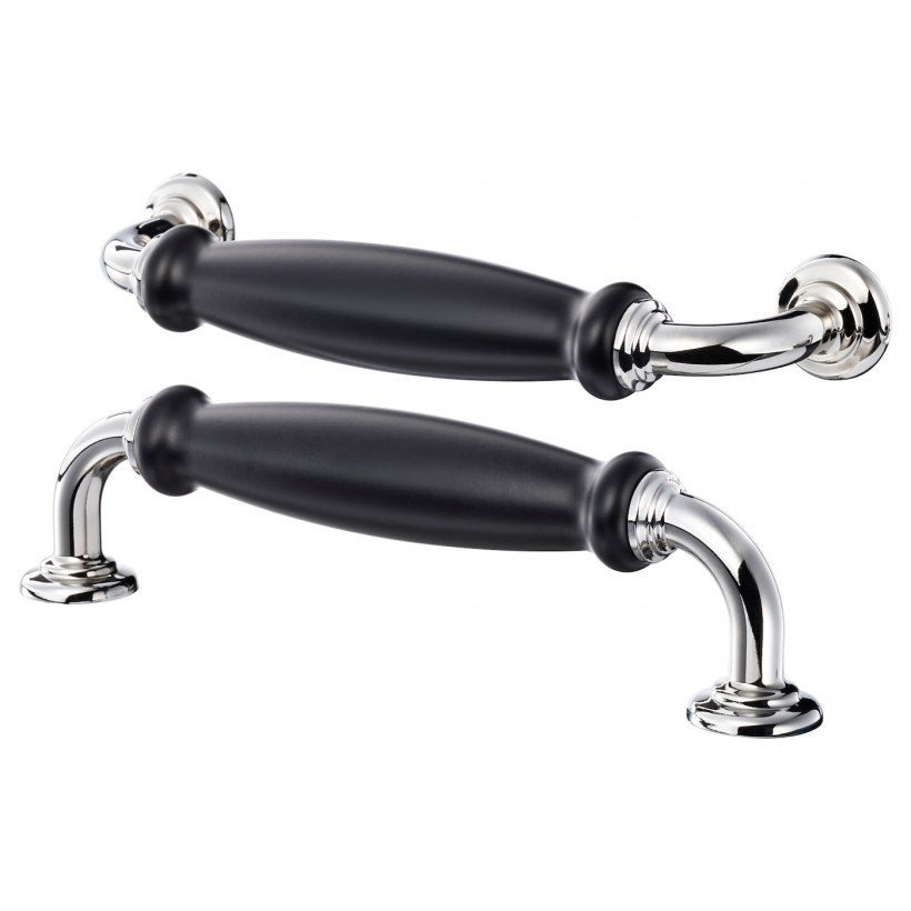 Skärhamn СКЭРХАМН ручка, черный/хромированный 148 мм