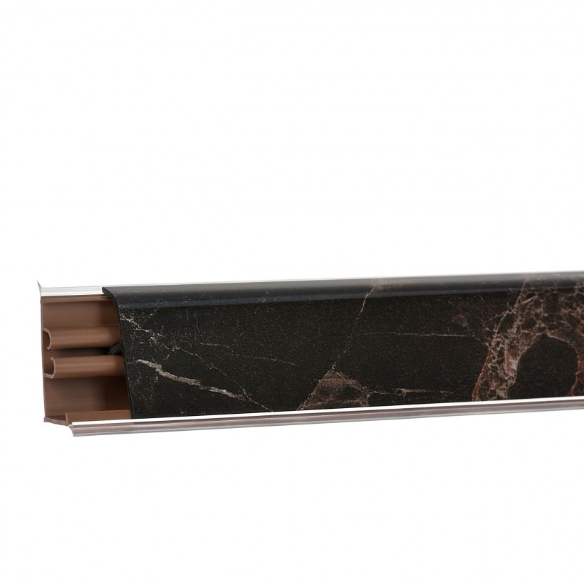 Плинтус 3м Корнер "мрамор марквина черный глянец" lb-231-6094/619