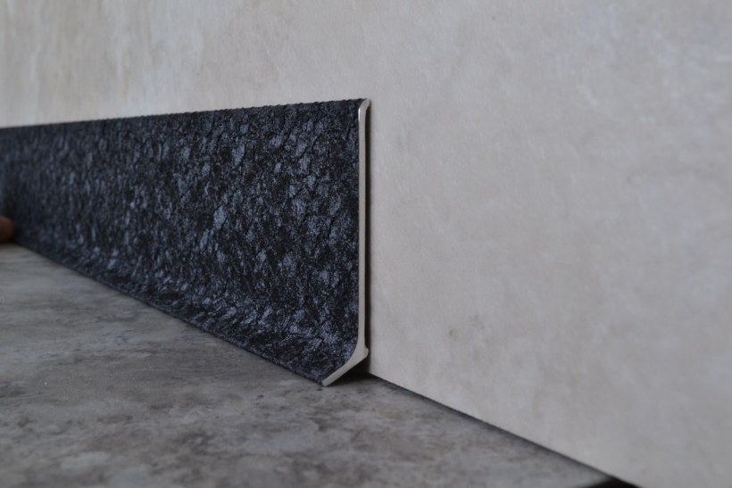 Плинтус алюминиевый l-образный серый агат (2500*11*100 мм)