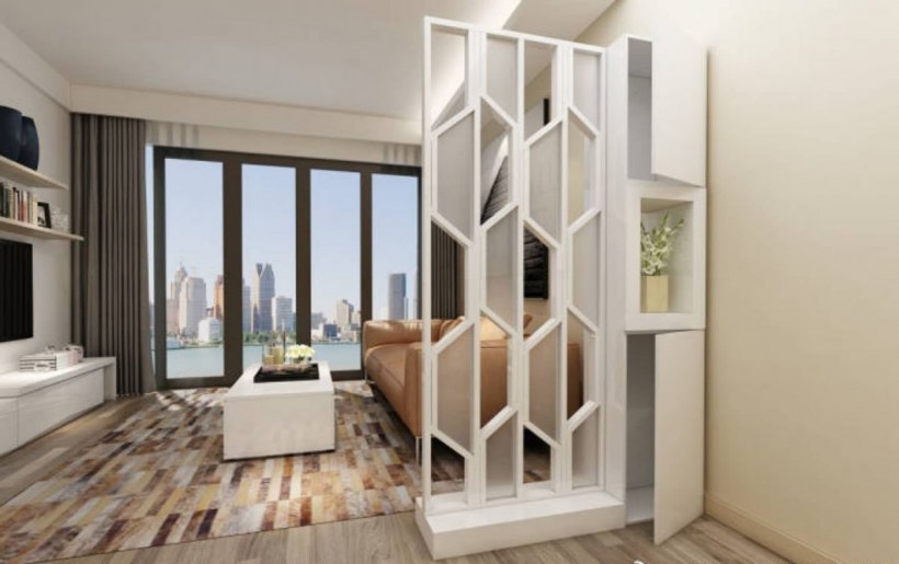 Зонирование комнаты шкафом