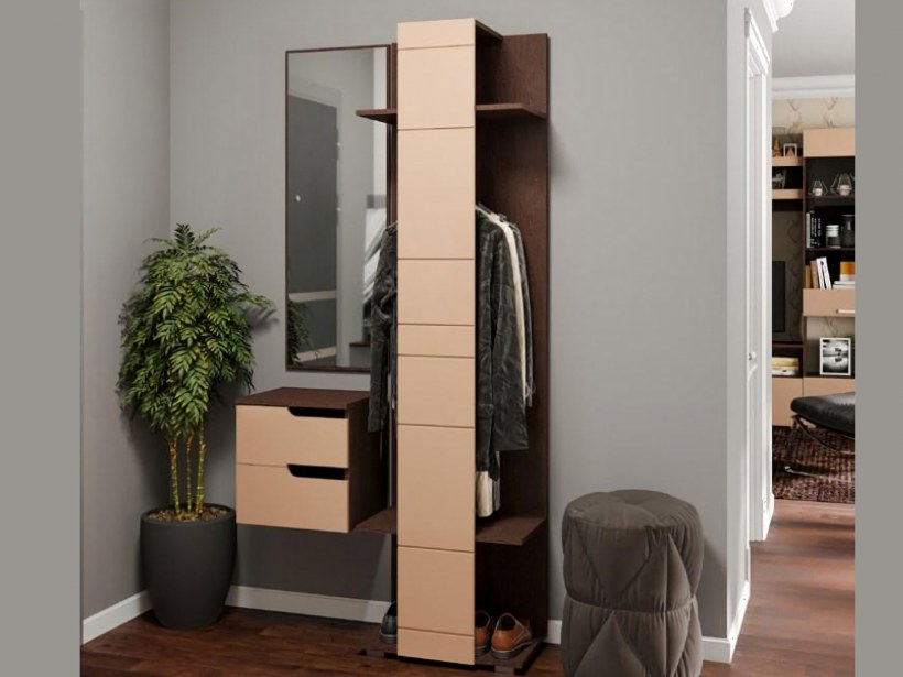 Прихожая визит 1 капучино глянец / венге