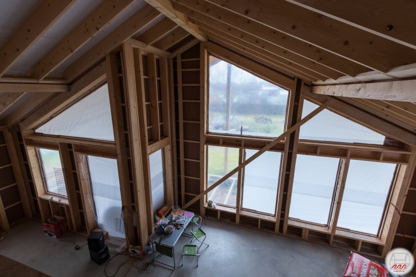 Каркасный дом с панорамными окнами