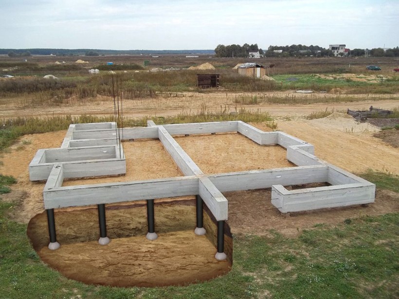 Несъемная опалубка для плитного фундамента