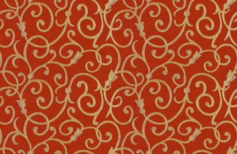 Ткань с красным орнаментом