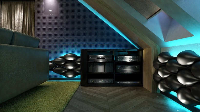 Домашний кинотеатр на мансарде