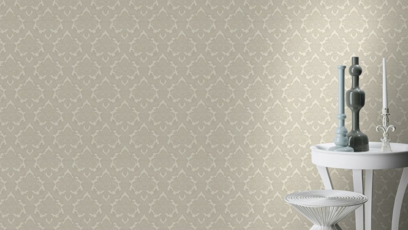 Обои марокканский Клевер серые