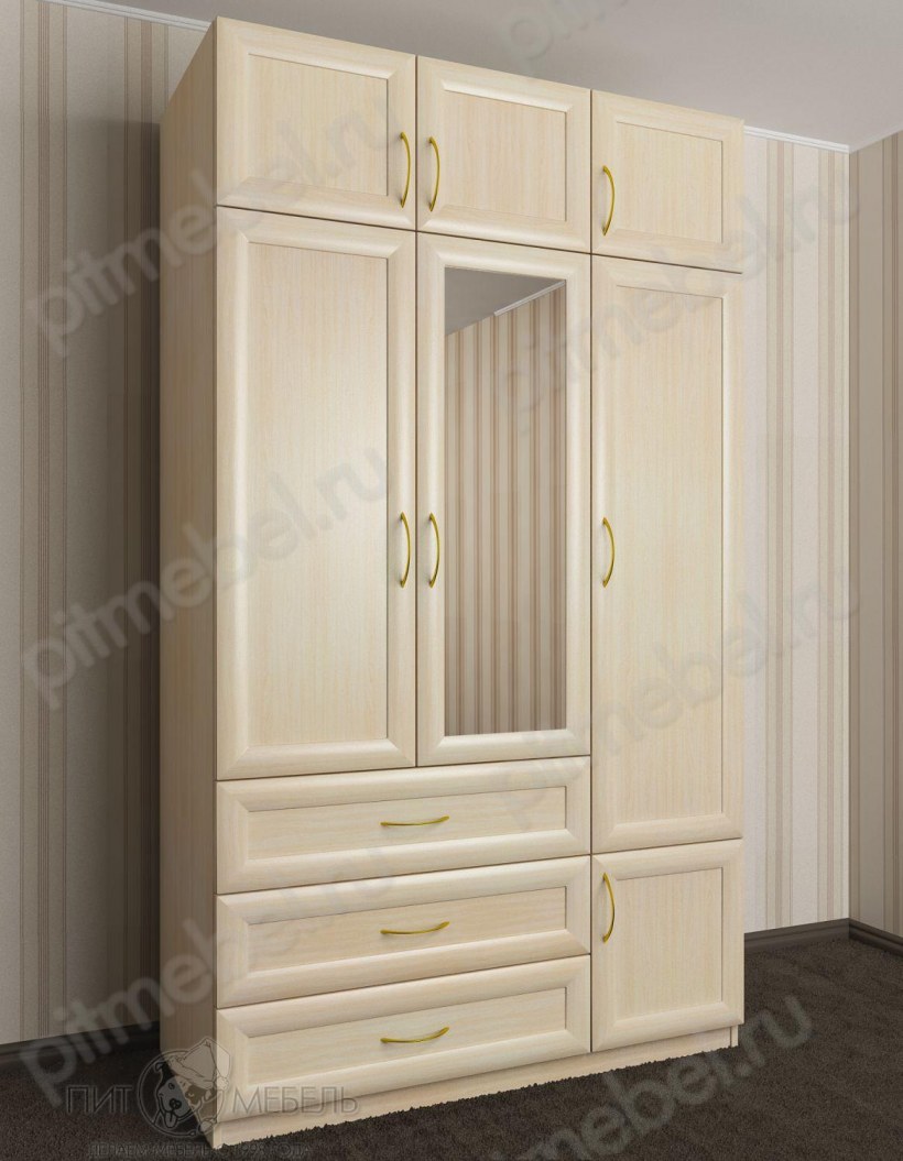 Шкаф платяной 1200 беленый дуб