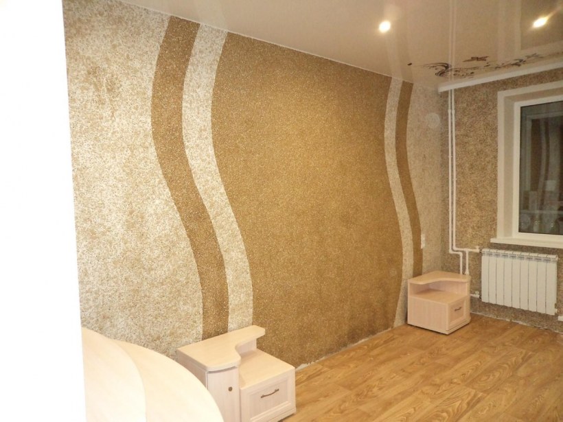 Отделка квартиры жидкими обоями