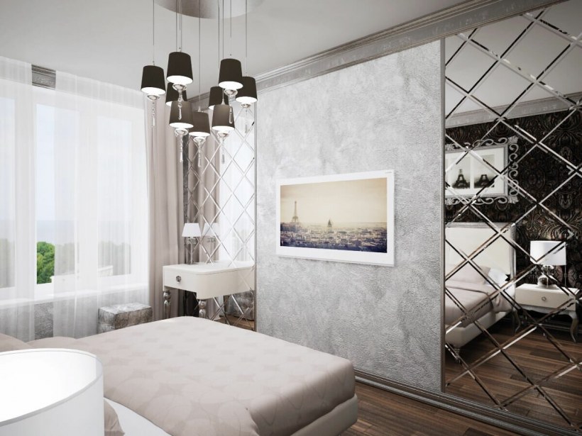 Зеркальная плитка в интерьере