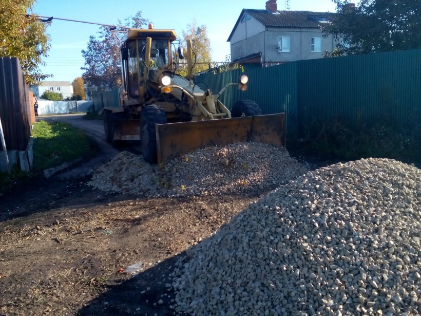 Бордюр для парковки из щебня