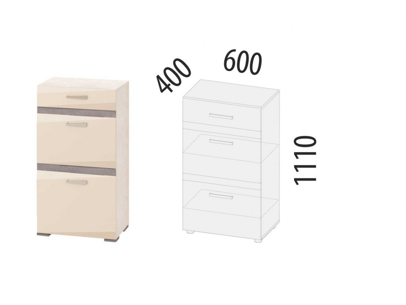 Тумба для обуви фреска 48.11