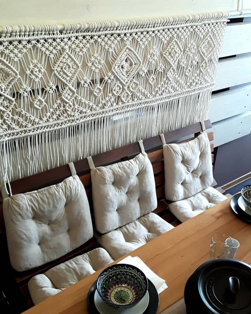 Панно макраме в интерьере