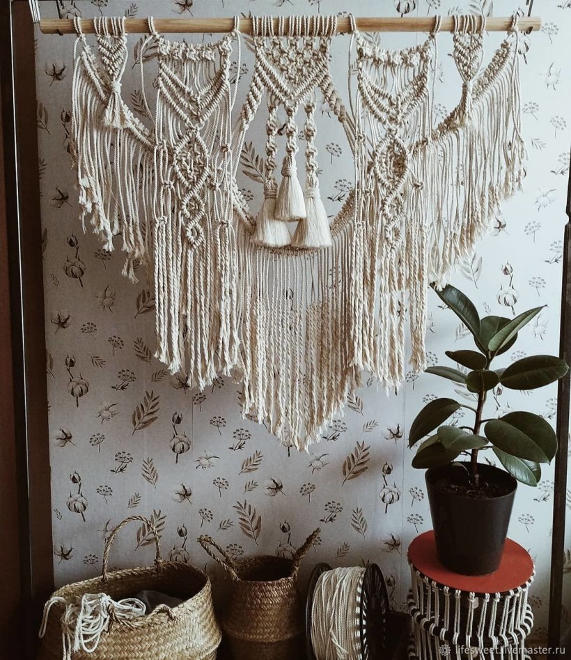 Декоративное панно макраме
