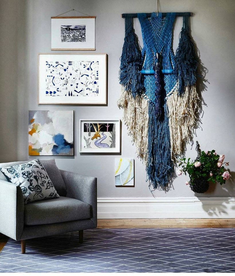Макраме в интерьере квартиры панно