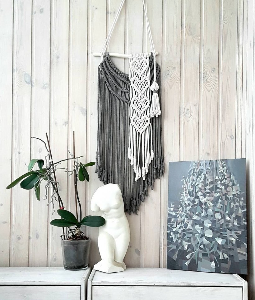 Макраме панно в стиле Сканди