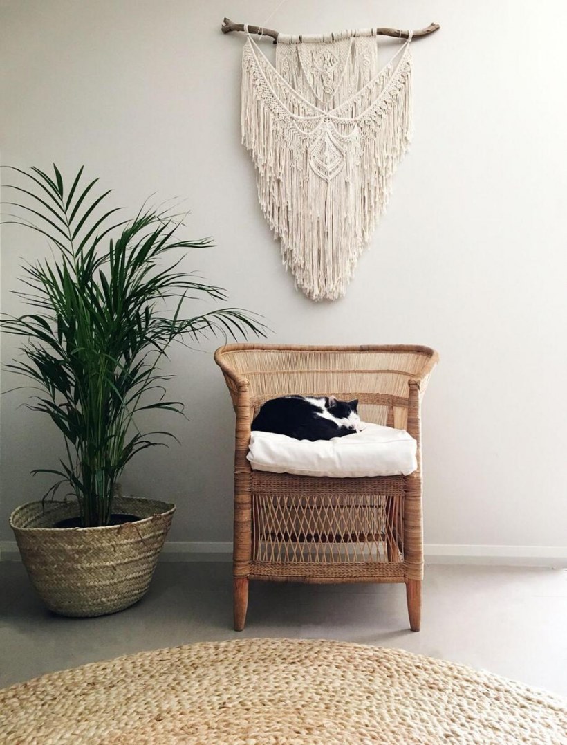 Панно макраме в интерьере