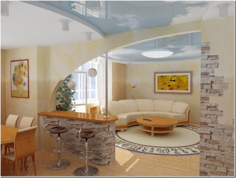 Гостиная с аркой