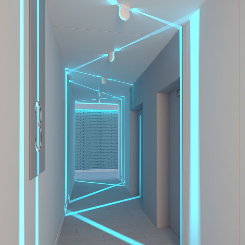 Профиль для подсветки стеклянных полок 4-5мм, 18х12мм, l-2000