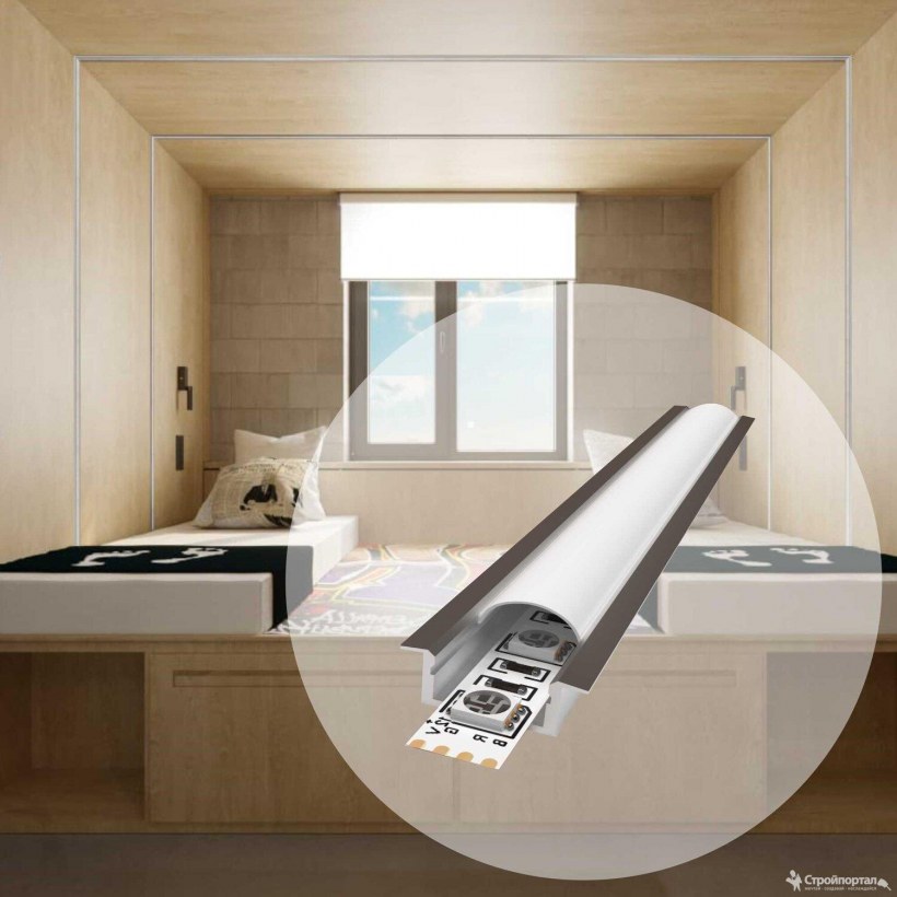 Светодиодная лента в интерьере гостиной