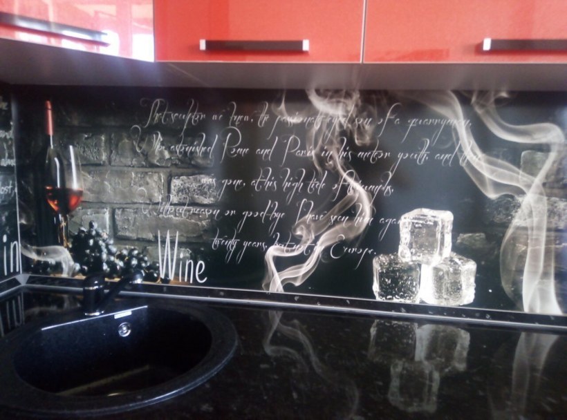 Фартук для кухни лед