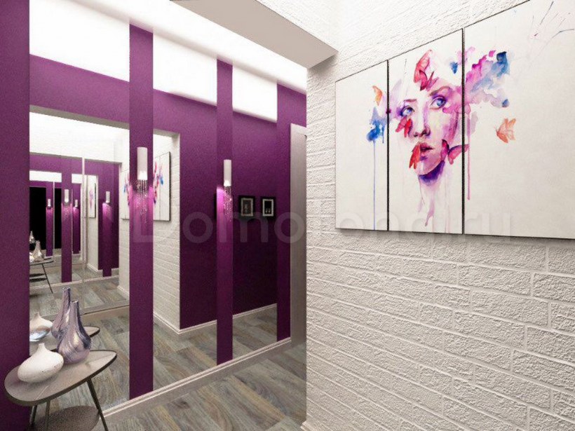 Коралловый цвет стен