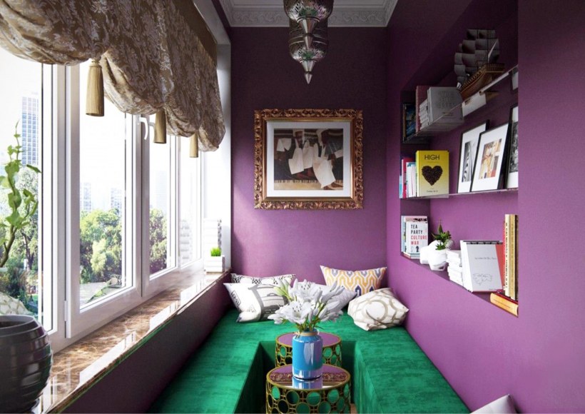 Фиолетовый балкон