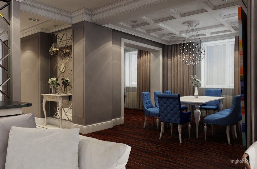 Квартира студия в стиле Неоклассика