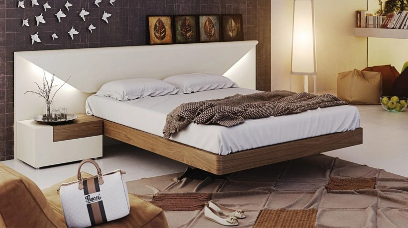 Современная деревянная кровать