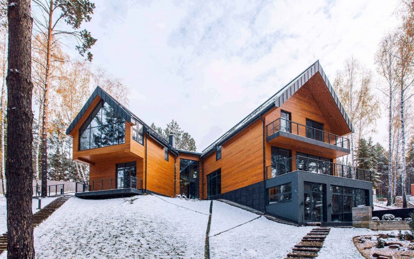 Шале Скандинавский стиль фасад