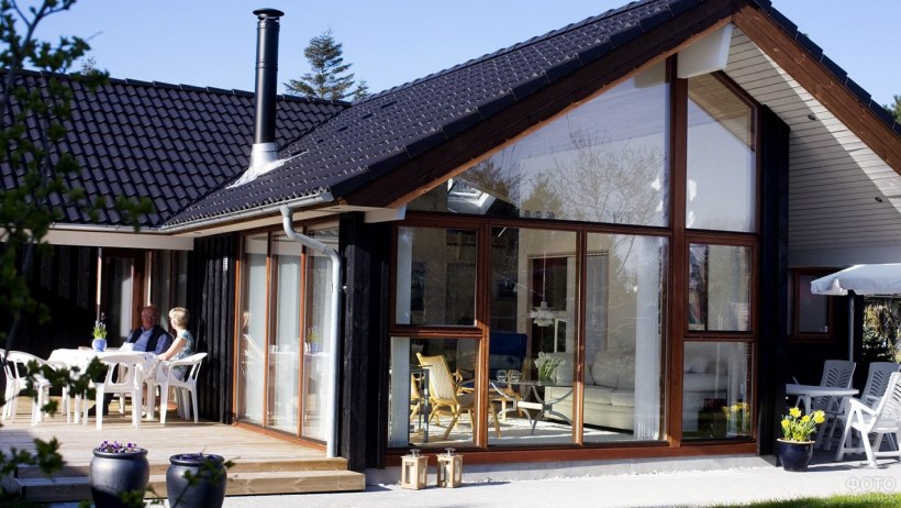 Скандинавский дом одноэтажный дом в скан