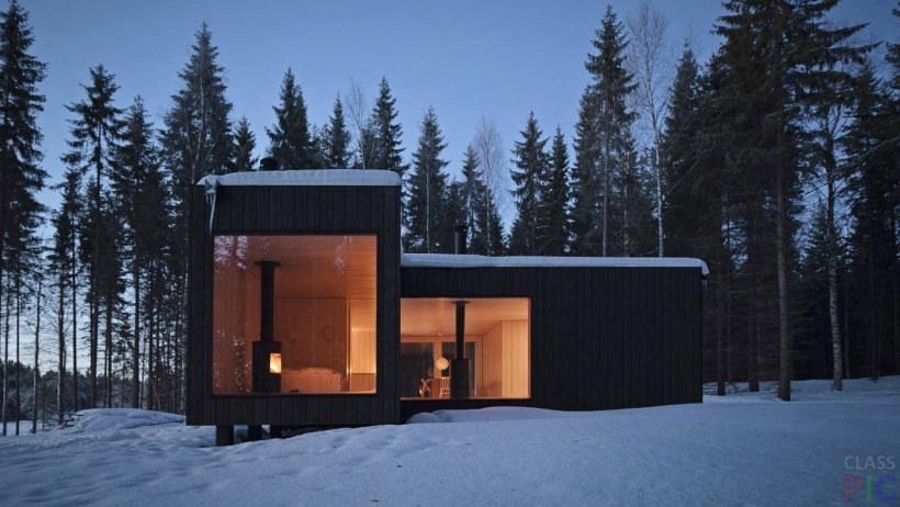 Баня в скандинавском стиле барнхаус
