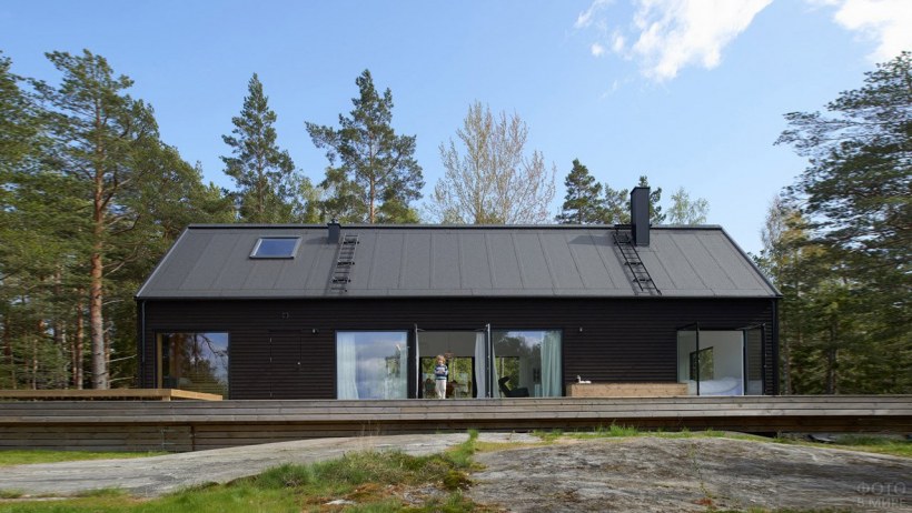 Одноэтажный барнхаус в скандинавском стиле