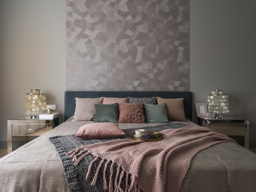 Акцентная стена в спальне