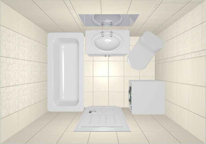 Планировка ванной комнаты совмещенной с туалетом