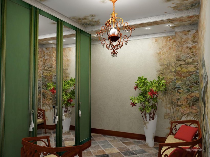 Прихожая в стиле итальянский дворик