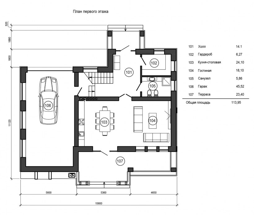 Планировка первого этажа