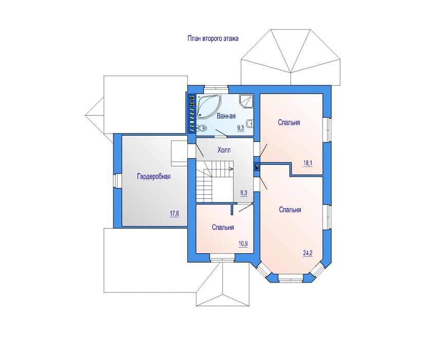 Планировка дома с пристроенным гаражом