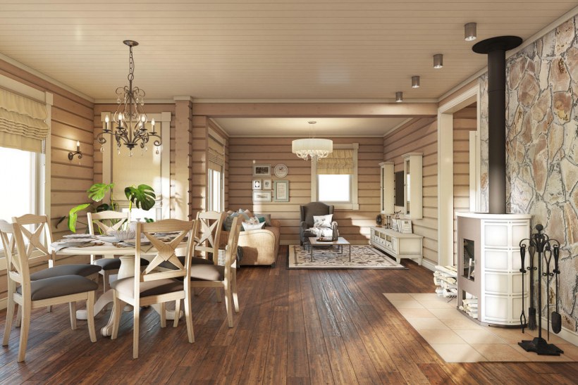 Деревянный дом из бруса Скандик