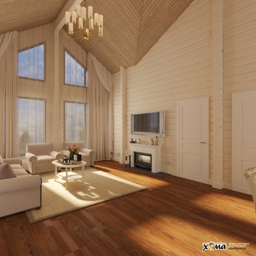 Внутренняя отделка клееного бруса