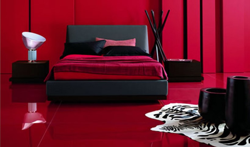 Комната в черно Красном стиле