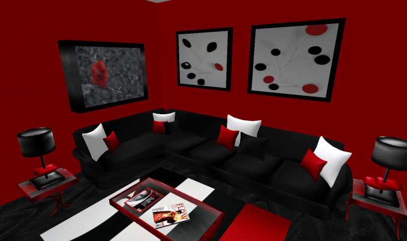 Черно красная комната