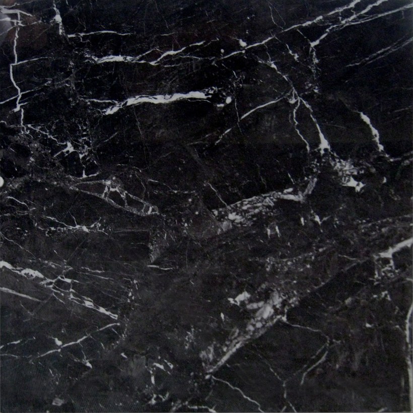 Керамогранит чёрный мрамор полированный 600х600
