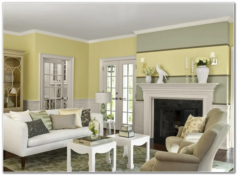 Гостиная в оливковом цвете