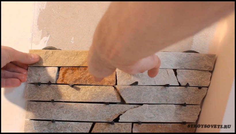 Монтаж декоративного камня на стену