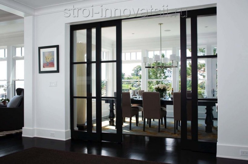 Французские двери в интерье